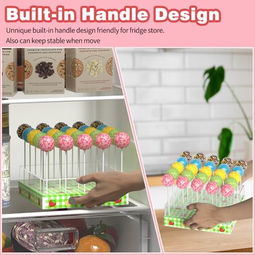 Cake Pop Stand,25 Holes Clear Cake Pops Display Holder, Cake Pop Sticks Kit, Candy Pop Holder, cake pop mold for, alternate