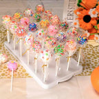 Cake Pop Stand Kit, 24 Holes Lollipop Display Holder with 100 Pcs Cake Pop Sticks, 100 Pcs Wrappers Bags, 100, alternate view