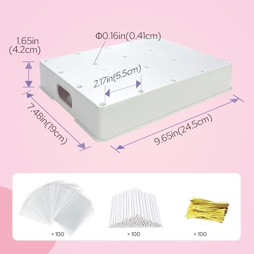 Cake Pop Stand with Sticks Kit - 20 Holes Cake Pop Display Holder in 1 Pack(White), alternate view 2