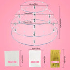 Cake Pop Stand with Wrappers, 3 Tier Acrylic Round Lollipop Stands in Clear, alternate view 3