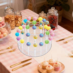 Cake Pop Stand with Wrappers, 3 Tier Acrylic Round Lollipop Stands in Clear, alternate view 6