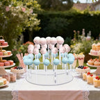 Cake Pop Stand with Wrappers, 3 Tier Acrylic Round Lollipop Stands in Clear, alternate view 7