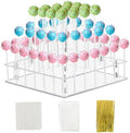 Cake Pop Stand with Wrappers, 3 Tier Acrylic Square Lollipop Stands in Clear