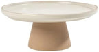 Cake Stand, 10.2" Round Pedestal, Wedding Cake Plate, Beige in Beige (Turtle Rock)