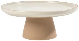 Cake Stand, 10.2" Round Pedestal, Wedding Cake Plate, Beige in Beige (Turtle Rock)