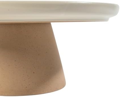 Cake Stand, 10.2" Round Pedestal, Wedding Cake Plate, Beige in Beige (Turtle Rock), alternate view 5