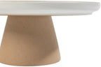 Cake Stand, 10.2" Round Pedestal, Wedding Cake Plate, White in White (Turtle Rock), alternate view 5