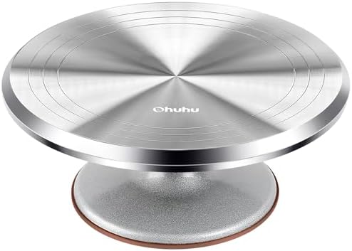 Cake Stand, Aluminium 12''Cake Turntable Decorating Bakery Supplies - BPA-Free Frosting Spinner Rotating