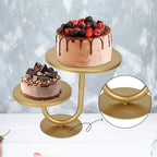 Cake Stand, Birthday,2-Tier Cupcake Stand, for Party Dessert Display in Silver, alternate view 4