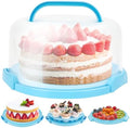 Cake Stand, Cake Carrier With Lid and Handle BPA-Free Cake Holder for 10 inch Cake with 2 Handles Cupcake