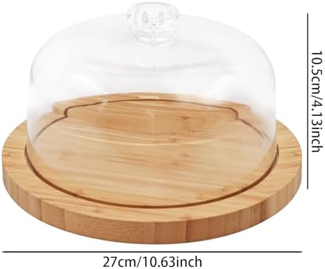 Cake Stand & Charcuterie Board with Lid - Large Serving Acrylic Platter for Party Dessert Table Display, alternate view 3