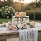 Cake Stand for Dessert Table 10 Inch Silver Crystal Pendants Metal Cake Stand Serves as A Round Dessert Cupcake, alternate