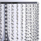 Cake Stand for Dessert Table 10 Inch Silver Crystal Pendants Metal Cake Stand Serves as A Round Dessert Cupcake, alternate