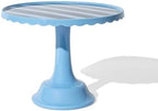 Cake Stand for Desserts & Entertaining - Light/Dark Blue Stripe, 10.5" in Light Blue/Dark Blue Stripe, alternate view 3
