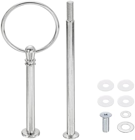 Cake Stand Hardware Kit 2 Tier Cupcake Stand Fittings, Silver in Silver