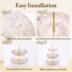 Cake Stand Hardware Kit 2 Tier Cupcake Stand Fittings, Silver in Silver, alternate view 4