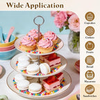 Cake Stand Hardware Kit 2 Tier Cupcake Stand Fittings, Silver in Silver, alternate view 5