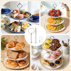 Cake Stand Hardware Kit 2 Tier Cupcake Stand Fittings, Silver in Silver, alternate view 6