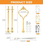 Cake Stand Hardware Kit, 6 Sets 3-Tier Crown Design Cake Tier Stacking Kit in Gold, Silver, Black, alternate view 3
