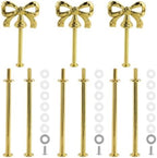 Cake Stand Hardware Kit (Bow, Gold) in colorful
