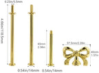 Cake Stand Hardware Kit (Bow, Gold) in colorful, alternate view 3