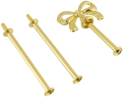 Cake Stand Hardware Kit (Bow, Gold) in colorful, alternate view 4