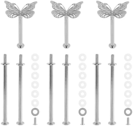 Cake Stand Hardware Kit (Butterfly, Silver) in colorful