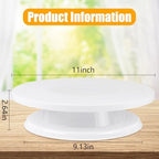 Cake Stand Holder, 11 Inch Rotating Cake Turntable, Turns Smoothly Revolving Baking Supplies Cake Turntable for, alternate