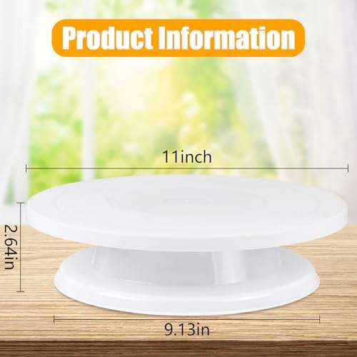 Cake Stand Holder, 11 Inch Rotating Cake Turntable, Turns Smoothly Revolving Baking Supplies Cake Turntable for, alternate