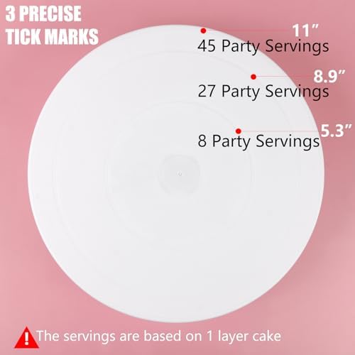 Cake Stand Holder, 11 Inch Rotating Cake Turntable, Turns Smoothly Revolving Baking Supplies Cake Turntable for, alternate