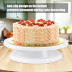 Cake Stand Holder, 11 Inch Rotating Cake Turntable, Turns Smoothly Revolving Baking Supplies Cake Turntable for, alternate