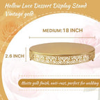 Cake Stand, Metal Round Cupcake Dessert Stand Cake Display Holder Cookies Fruit Serving Tray Decor for Wedding, alternate