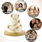 Cake Stand, Metal Round Cupcake Dessert Stand Cake Display Holder Cookies Fruit Serving Tray Decor for Wedding, alternate