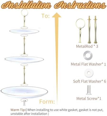 Cake Stand Set-5 Pcs Cupcake Stand Set-Dessert Table Display Set with 2xlarge 3-Tier Cupcake Stands + 3X, alternate view 4