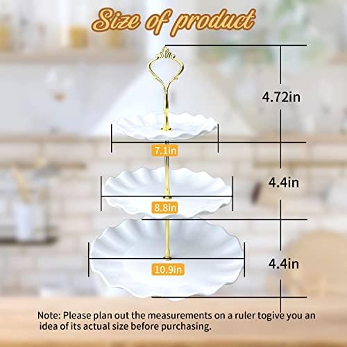 Cake Stand Set-5 Pcs Cupcake Stand Set-Dessert Table Display With 2xlarge 3-Tier + 3x Appetizer Trays Perfect, alternate view