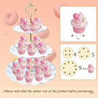 Cake Stand Set-5 Pcs Cupcake Stand Set-Dessert Table Display With 2xlarge 3-Tier + 3x Appetizer Trays Perfect, alternate view