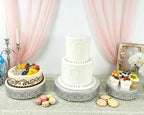 Cake Stand Set of 3 Metal Cupcake Stands Dessert Display Plate for Wedding Party Birthday (3 Pcs, Matte Silver), alternate