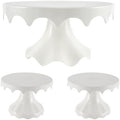 Cake Stand Set of 3, Plastic Cupcake Holders for Dessert Table, Round Dessert Stands for Party, Wedding