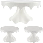 Cake Stand Set of 3, Plastic Cupcake Holders for Dessert Table, Round Dessert Stands for Party, Wedding