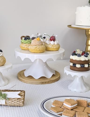 Cake Stand Set of 3, Plastic Cupcake Holders for Dessert Table, Round Dessert Stands for Party, Wedding, alternate view 5