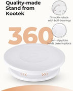 Cake Stand Turntable for Party, Base Giratoria para Pastele in White, alternate view 3