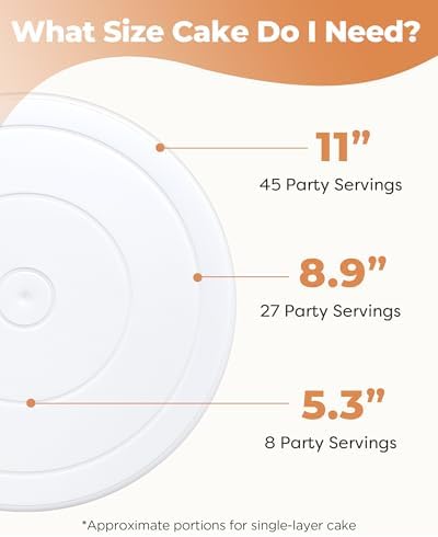 Cake Stand Turntable for Party, Base Giratoria para Pastele in White, alternate view 4
