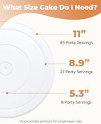 Cake Stand Turntable for Party, Base Giratoria para Pastele in White, alternate view 4