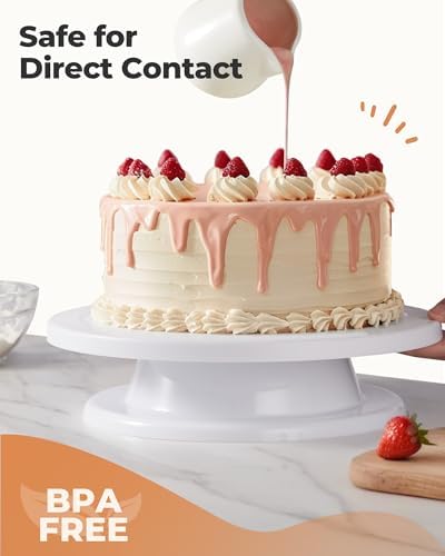 Cake Stand Turntable for Party, Base Giratoria para Pastele in White, alternate view 5