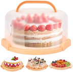 Cake Stand with Lid, Cake Carrier BPA-Free Cake Containers for 10 inch Cake with 2 Handles Cupcake Carrier