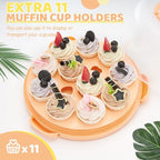 Cake Stand with Lid, Cake Carrier BPA-Free Cake Containers for 10 inch Cake with 2 Handles Cupcake Carrier, alternate view 4