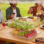 Cake Stand with Lid-Large 17" Rectangular Cake Holder, Acrylic BPA Free in 1, alternate view 2