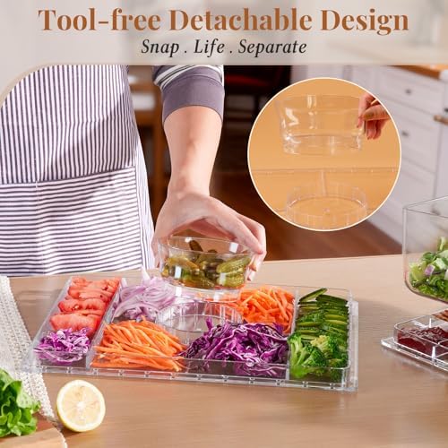 Cake Stand with Lid-Large 17" Rectangular Cake Holder, Acrylic BPA Free in 1, alternate view 5