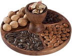 Cake Stand with Lid, Multi-Functional 12in Round Cake Holder, Acacia Wood 2-in-1 Dessert Table Display Set, alternate view 4