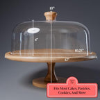Cake Stands with Dome - Stylish Cake Stand with Dome - Stand With Lid- Cake Holder with Dome - Decorative Dome, alternate